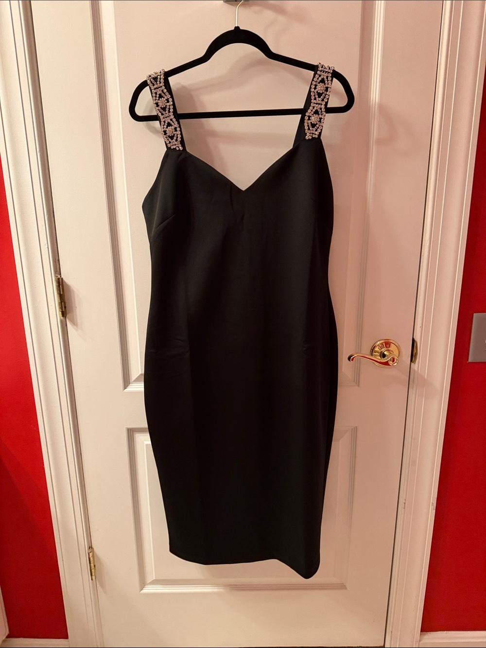 Ted Baker Mally Beauty Black cocktail Dress with Jeweled straps